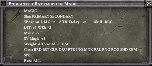 ENCHANTED BATTLEWORN MACE item card